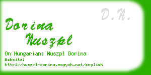 dorina nuszpl business card